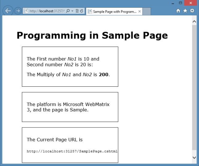 Site Viewing in Browser